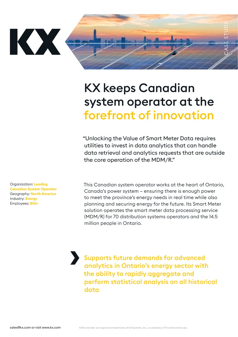 KX Case Study on Canadian System Operator