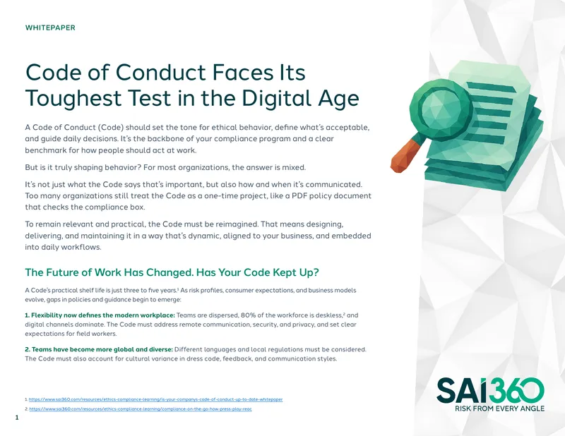 Code of Conduct Adaptation for Modern Challenges