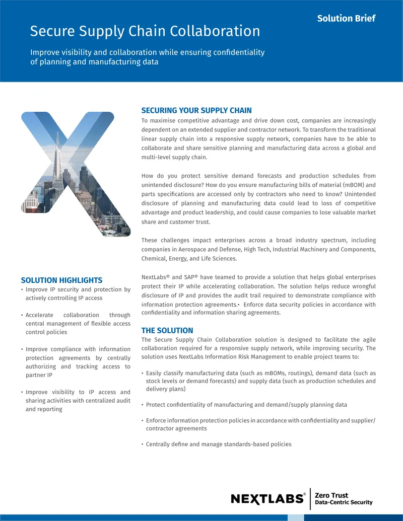 Secure Supply Chain Collaboration Solution Overview