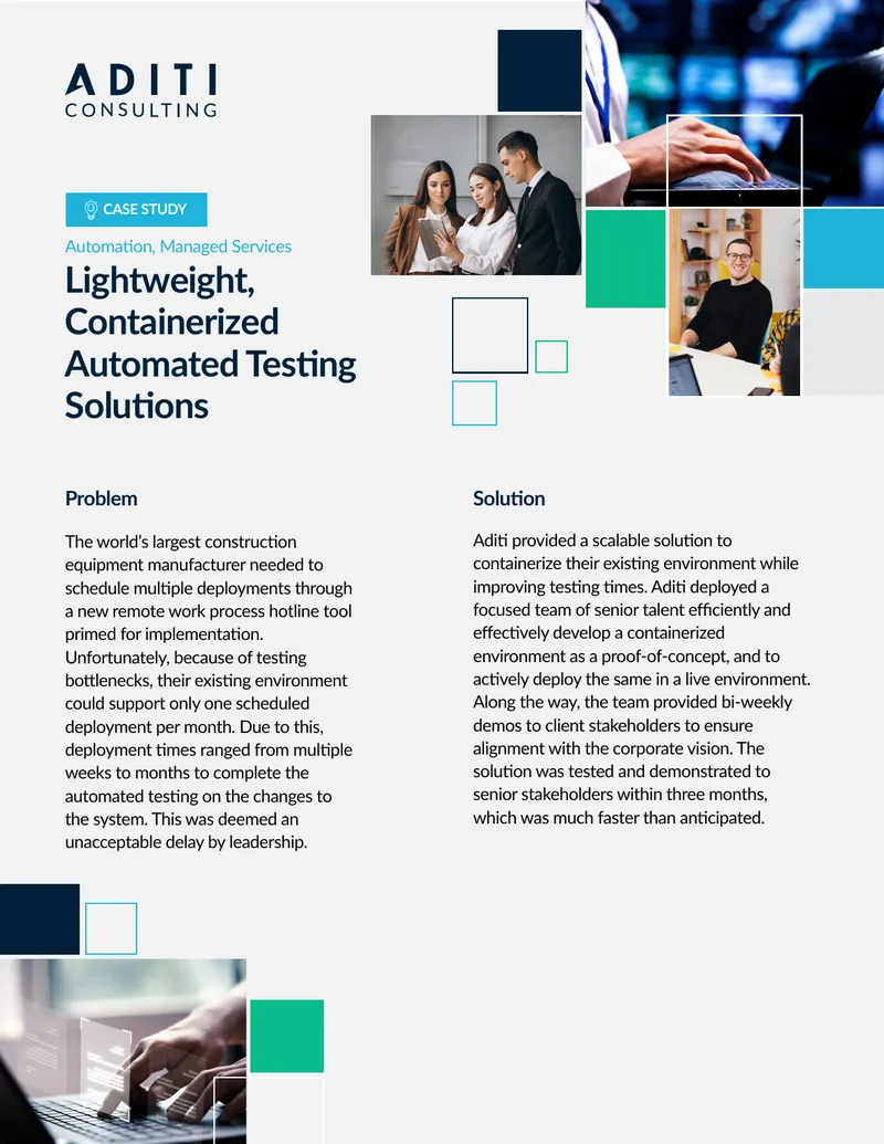 Containerized Automated Testing Solutions Case Study