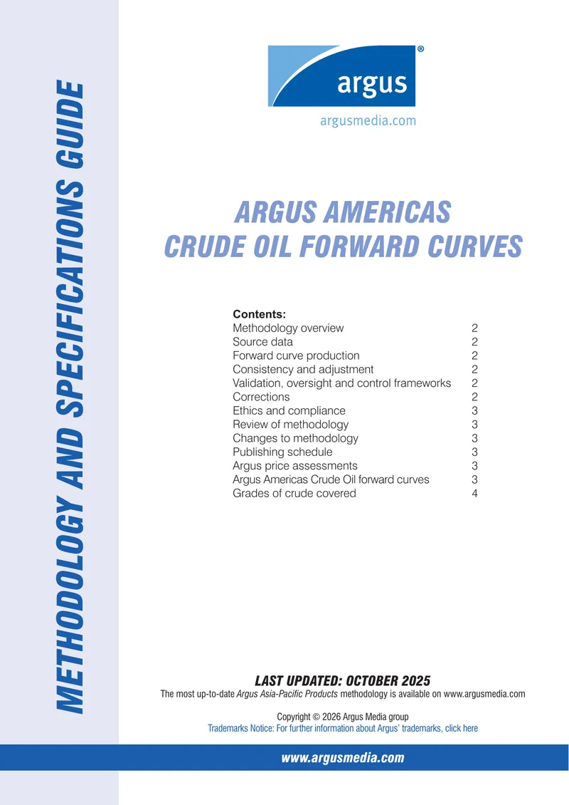 Argus Americas Crude Oil Forward Curves Methodology Guide