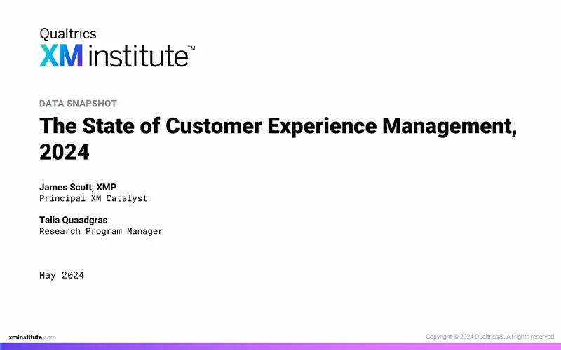 The State of Customer Experience Management 2024