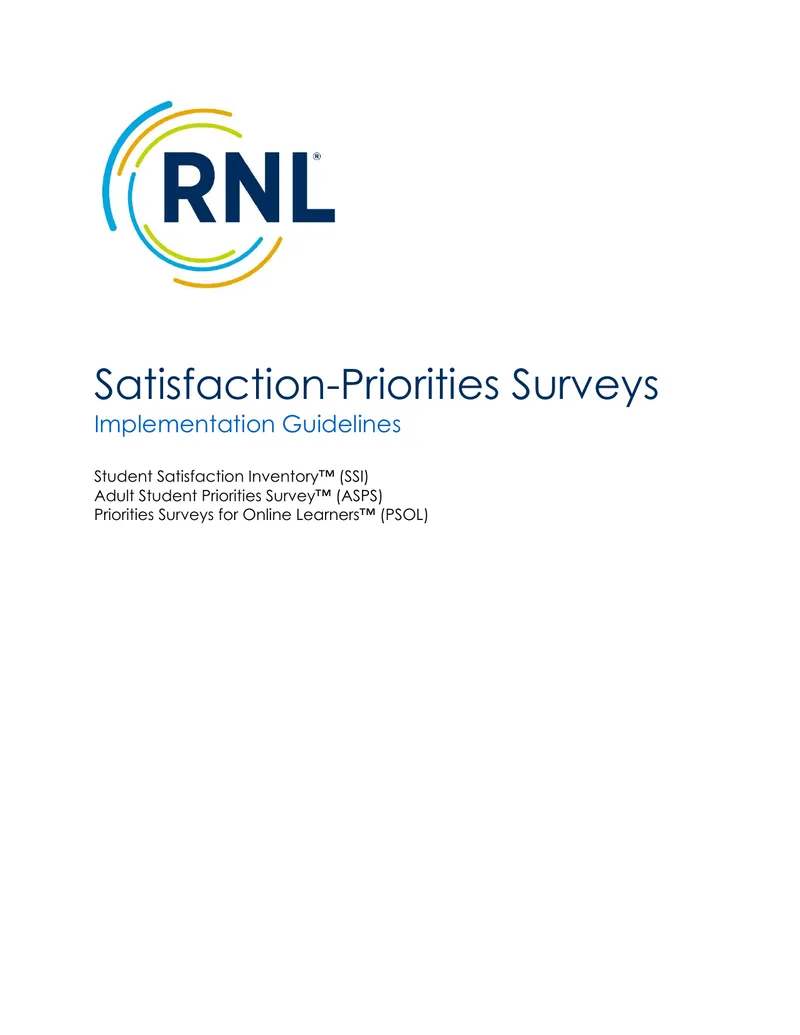Student Surveys Implementation Guidelines