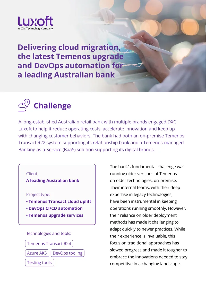 Cloud Migration and DevOps Automation for Banking
