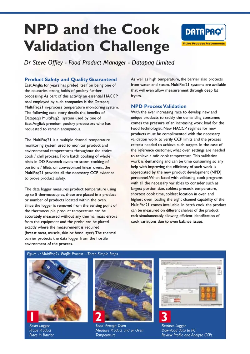 Datapaq MultiPaq21 Temperature Monitoring System