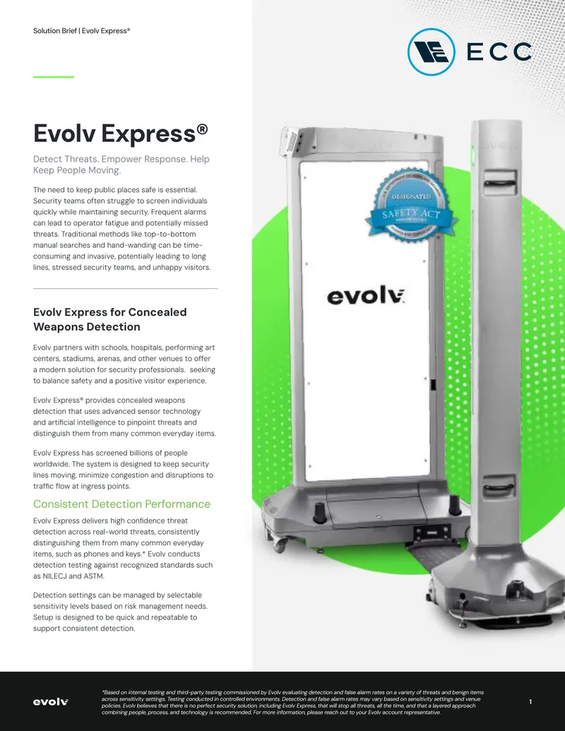 Evolv Express Concealed Weapons Detection Solution Brief