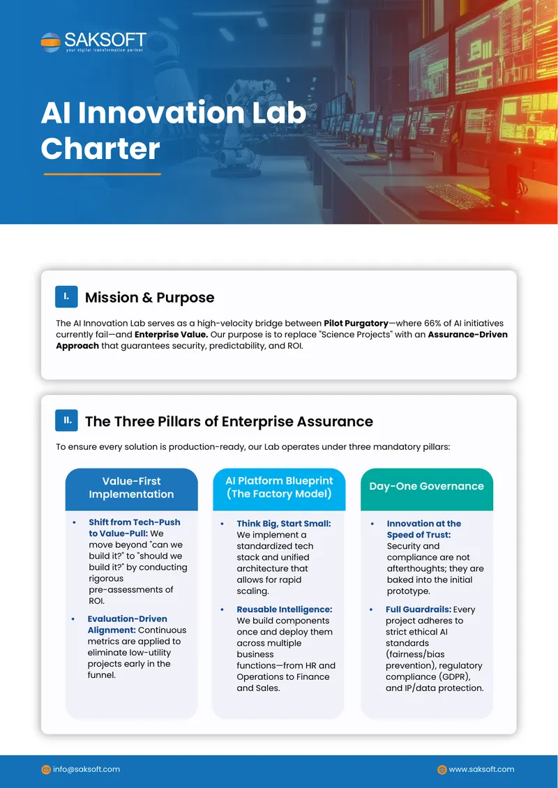 AI Innovation Lab Charter and Implementation Framework