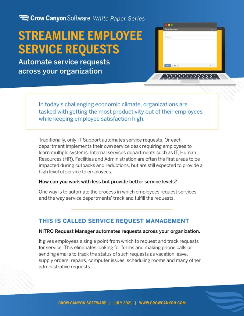 Streamlining Employee Service Requests Automation