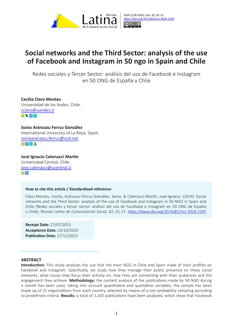 Social Networks and the Third Sector Analysis