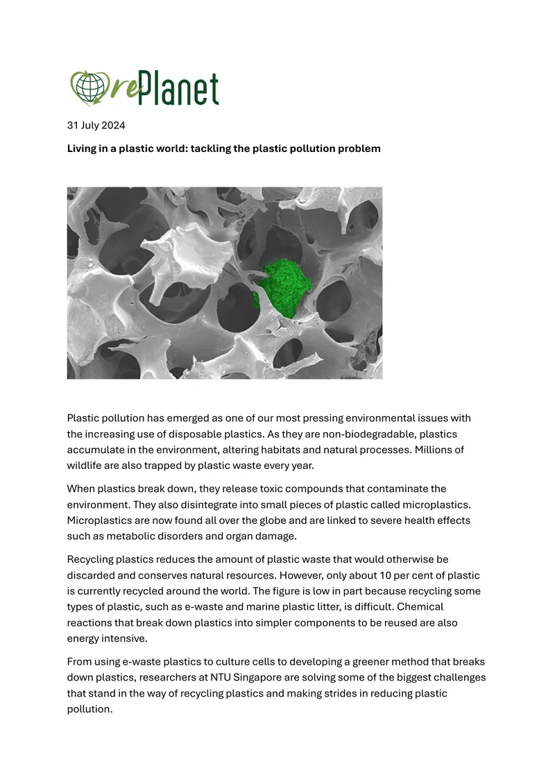 Innovative Approaches to Plastic Waste Management