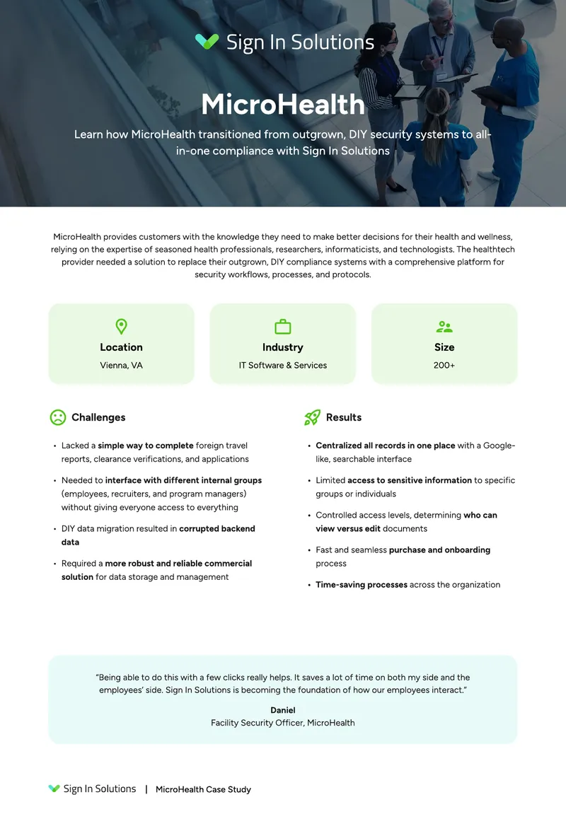 MicroHealth Transition to Comprehensive Compliance Solution
