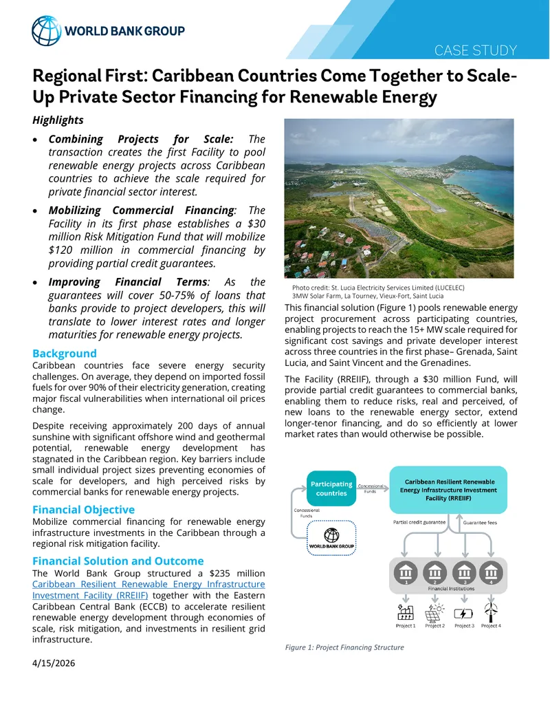 Caribbean Renewable Energy Financing Case Study