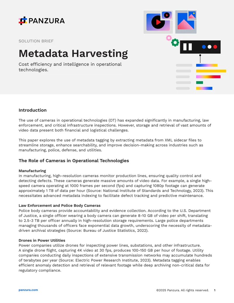 Metadata Tagging for Operational Technology Video Management