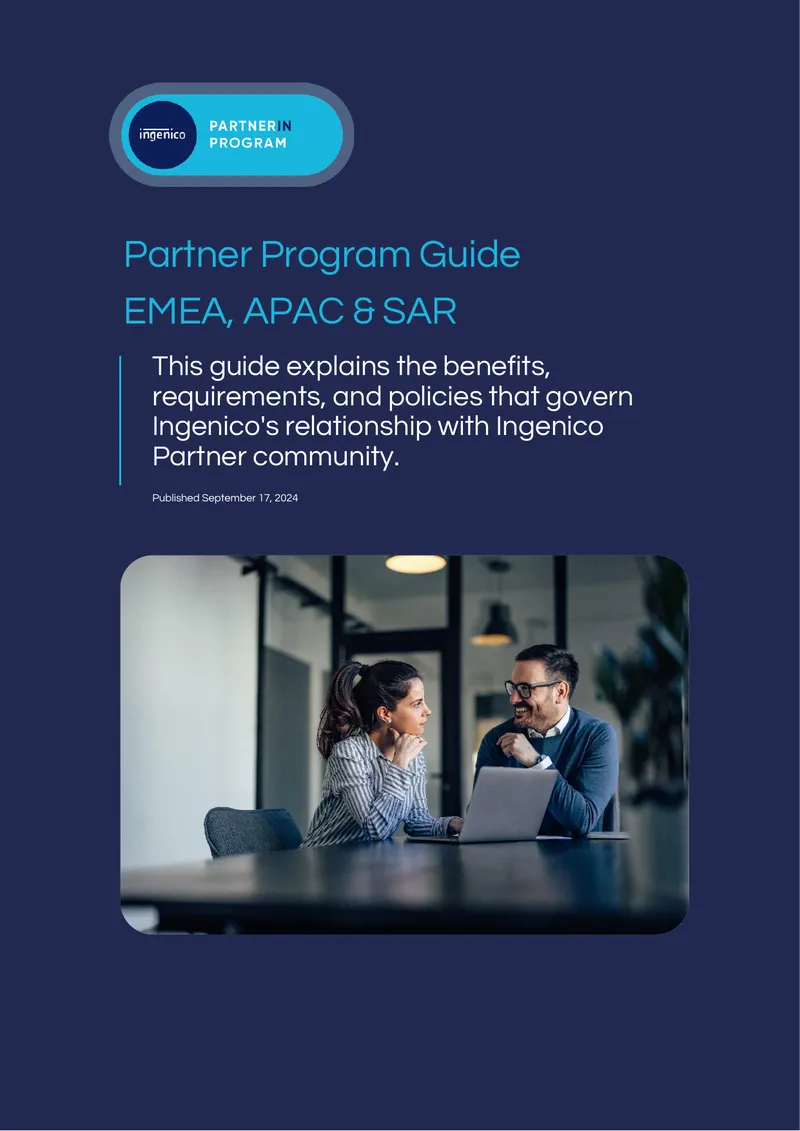 Ingenico Partner Program Guide for EMEA, APAC & SAR