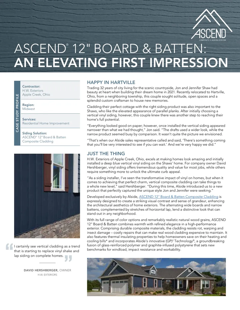 ASCEND 12" Board & Batten Composite Cladding Overview