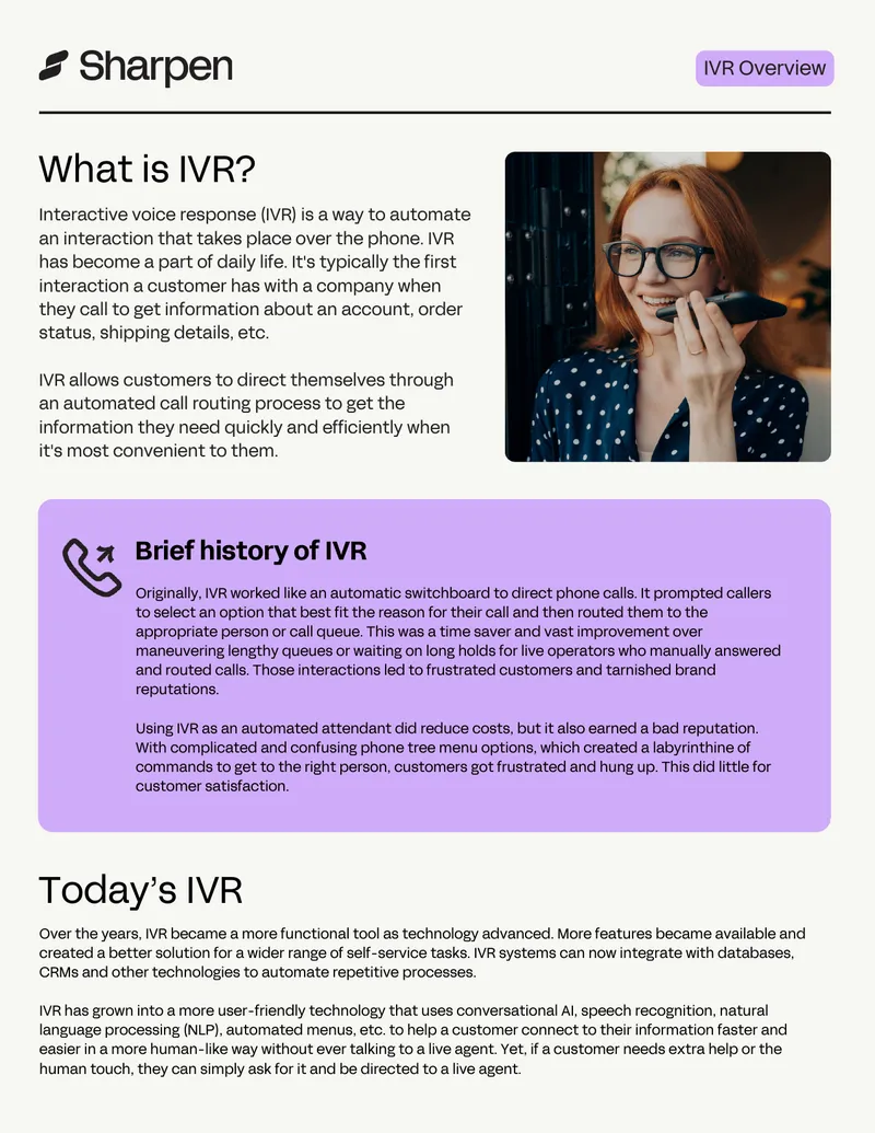 Interactive Voice Response System Overview preview page 1