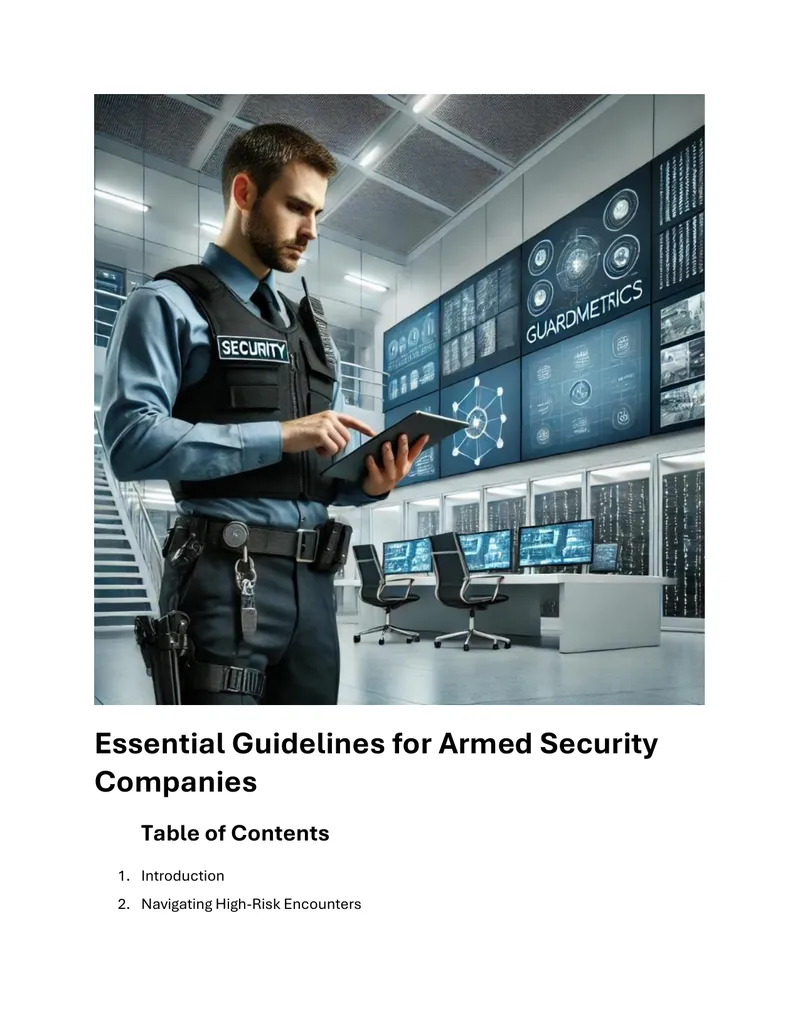 Essential Guidelines for Armed Security Companies