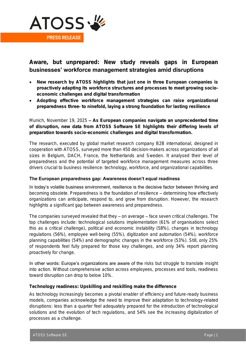 Gaps in European Workforce Management Strategies