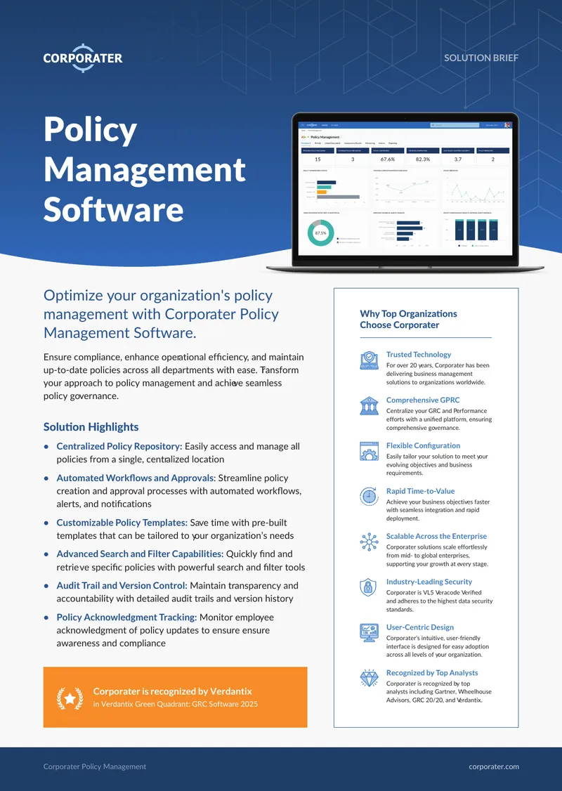 Corporater Policy Management Software Overview