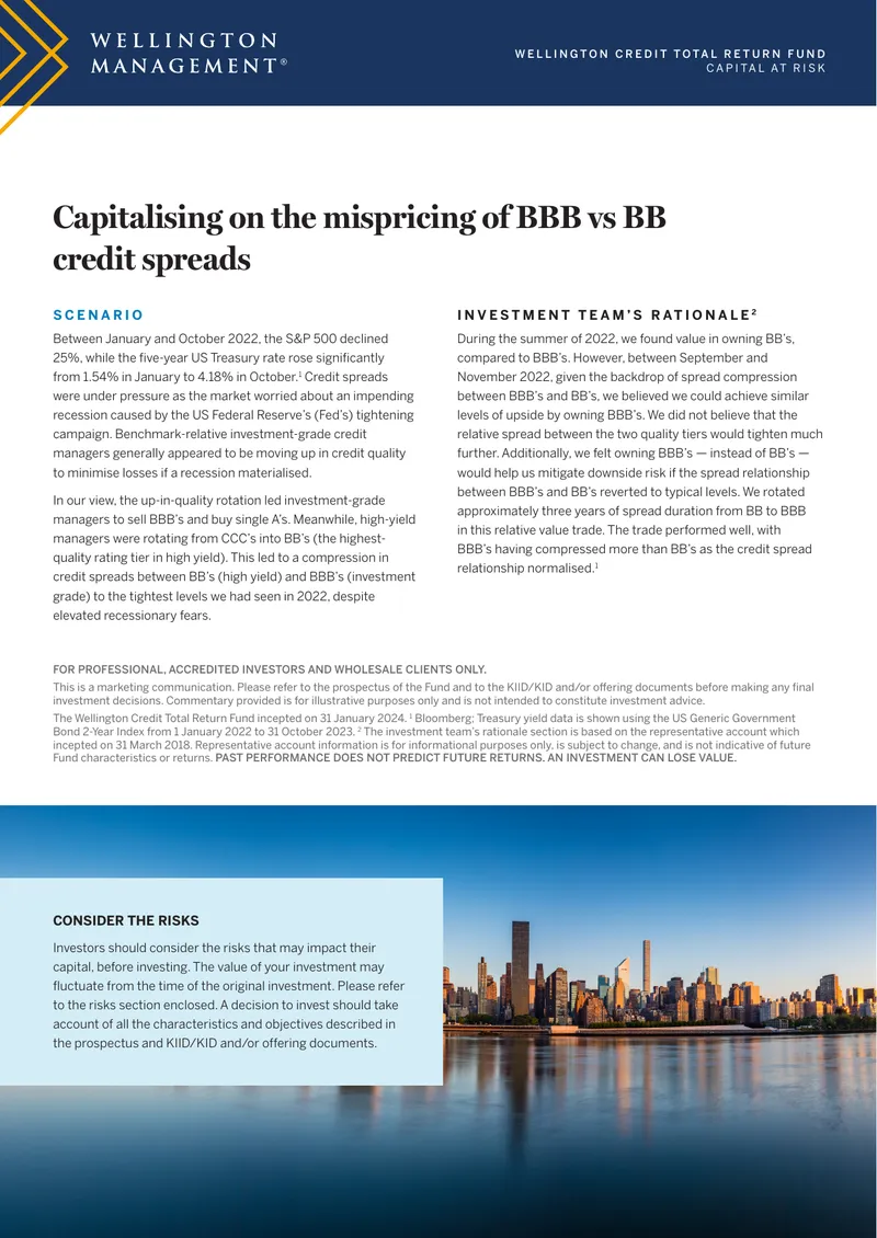 Wellington Credit Total Return Fund Capital Risk Analysis