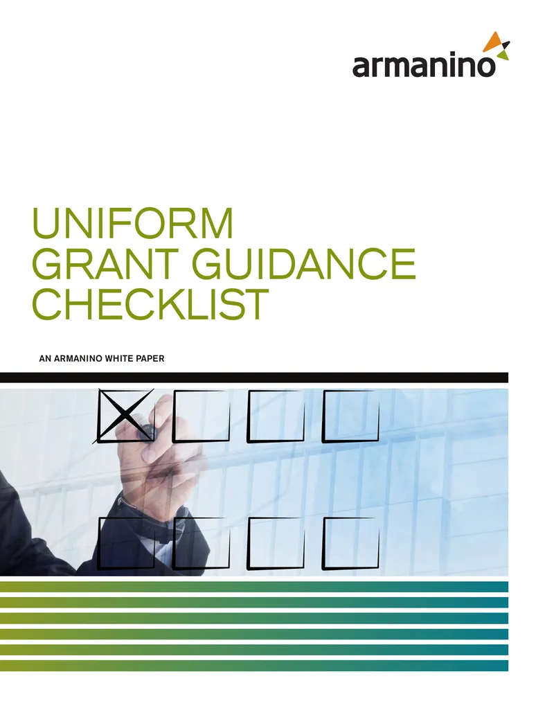 Uniform Grant Guidance Implementation Checklist