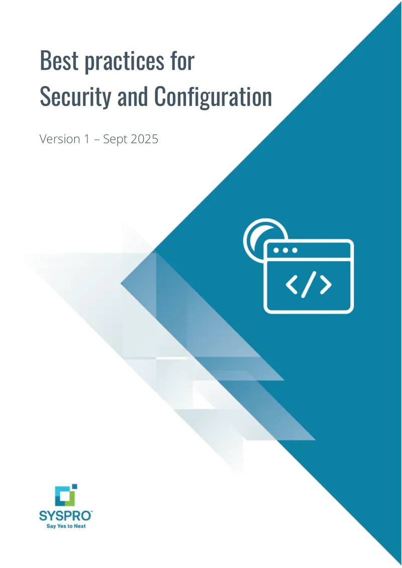 Best Practices for Security and Configuration Guide