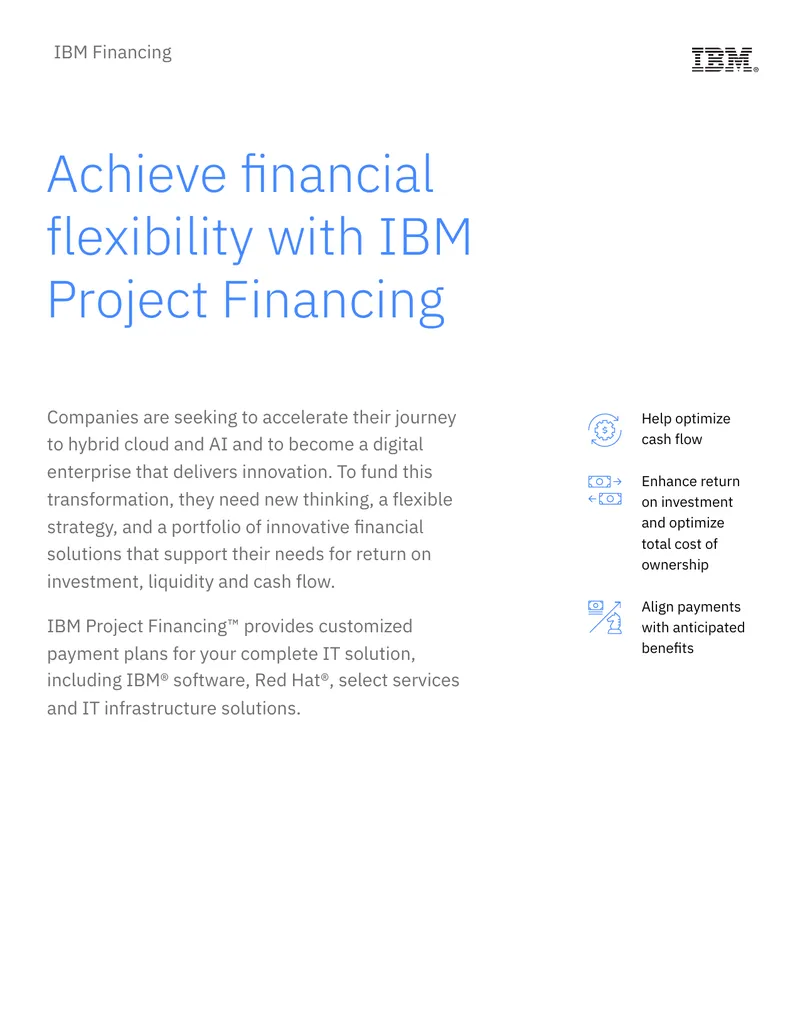 IBM Project Financing Payment Solutions Overview
