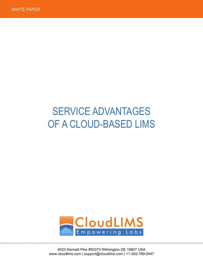 Service Advantages of a Cloud-Based LIMS