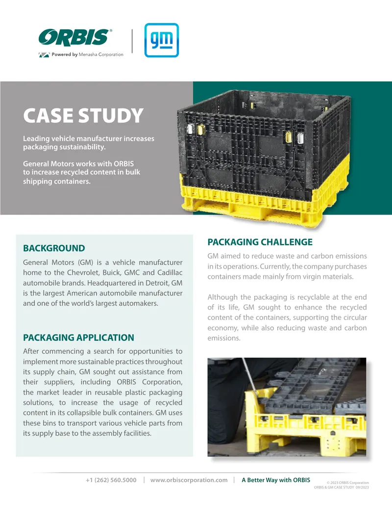 General Motors Packaging Sustainability Case Study