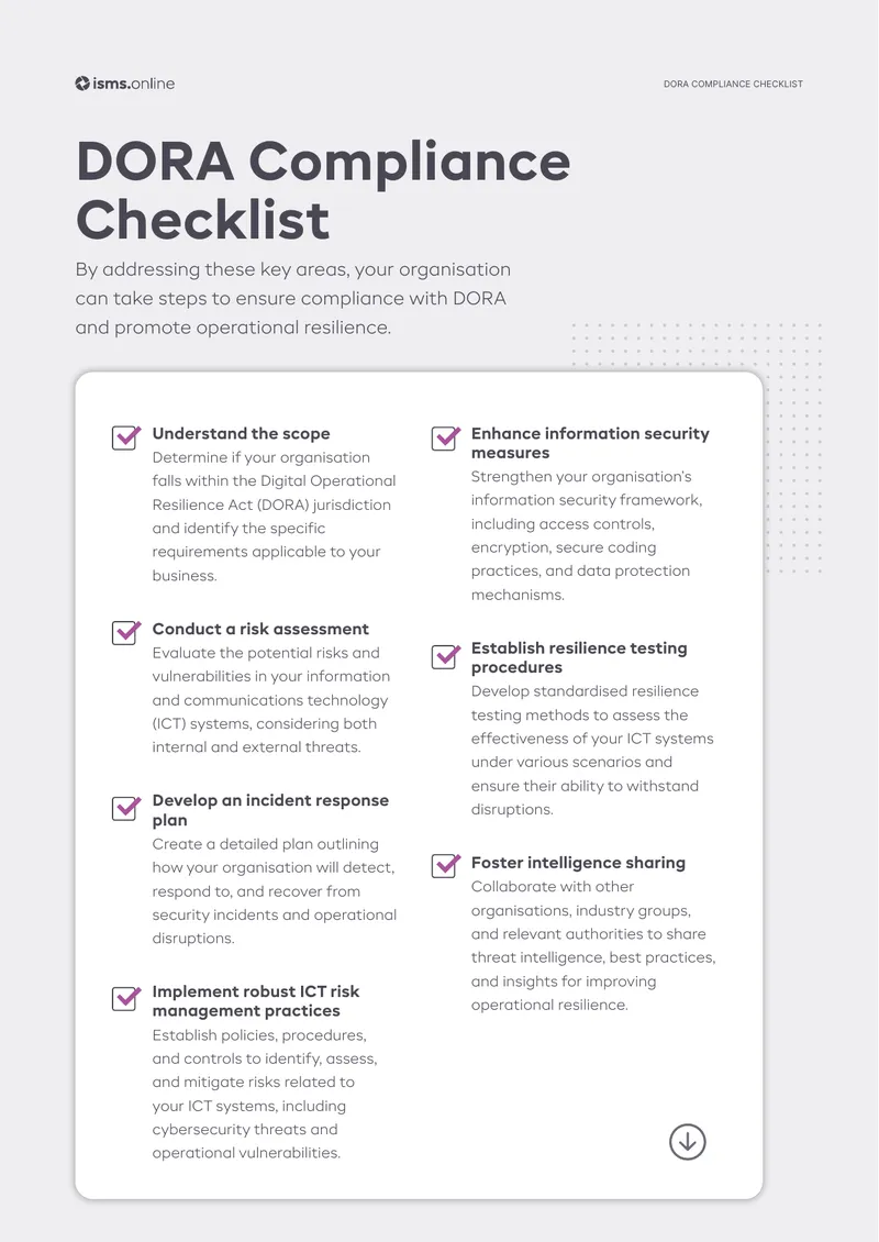 DORA Compliance Checklist for Organizations