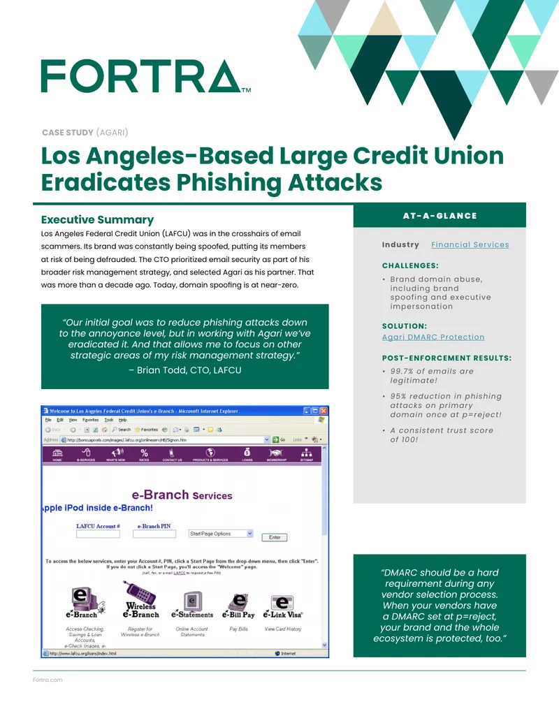 Los Angeles Credit Union Phishing Attack Mitigation Case Study