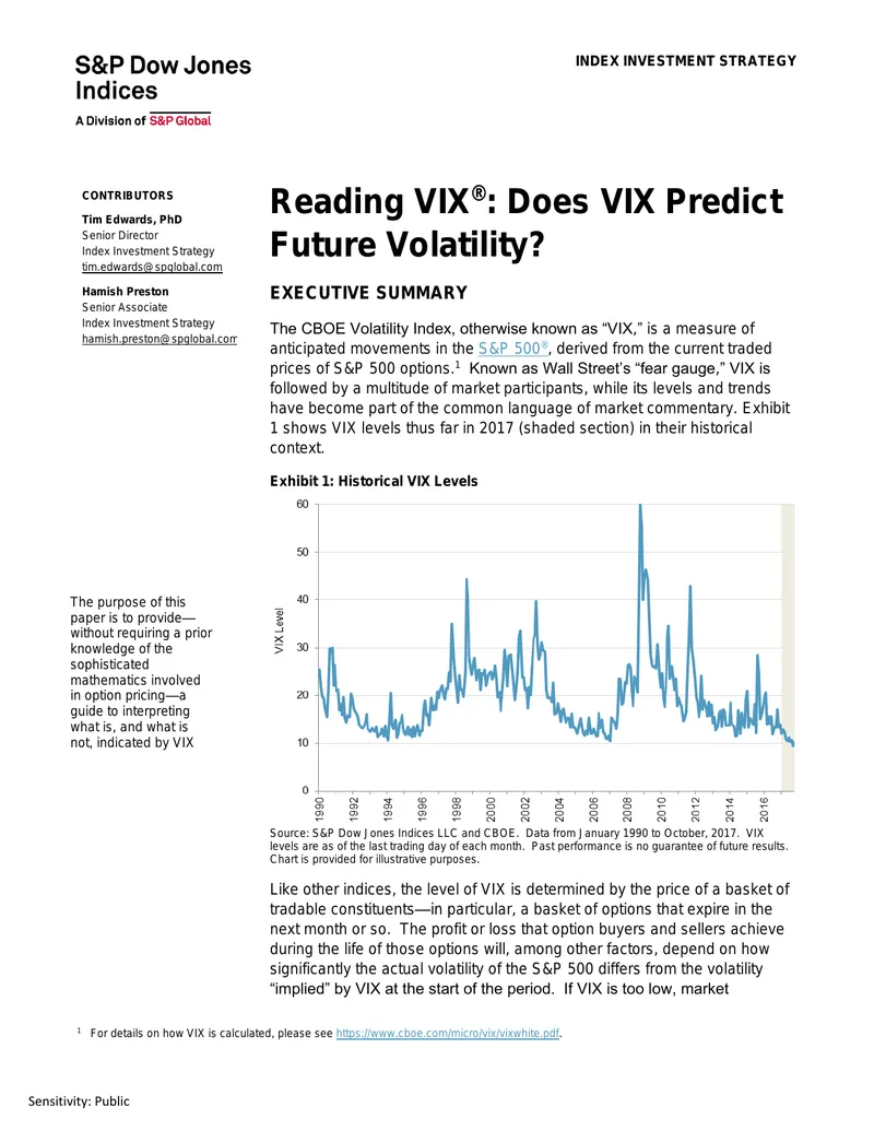 Reading VIX: Predicting Future Volatility