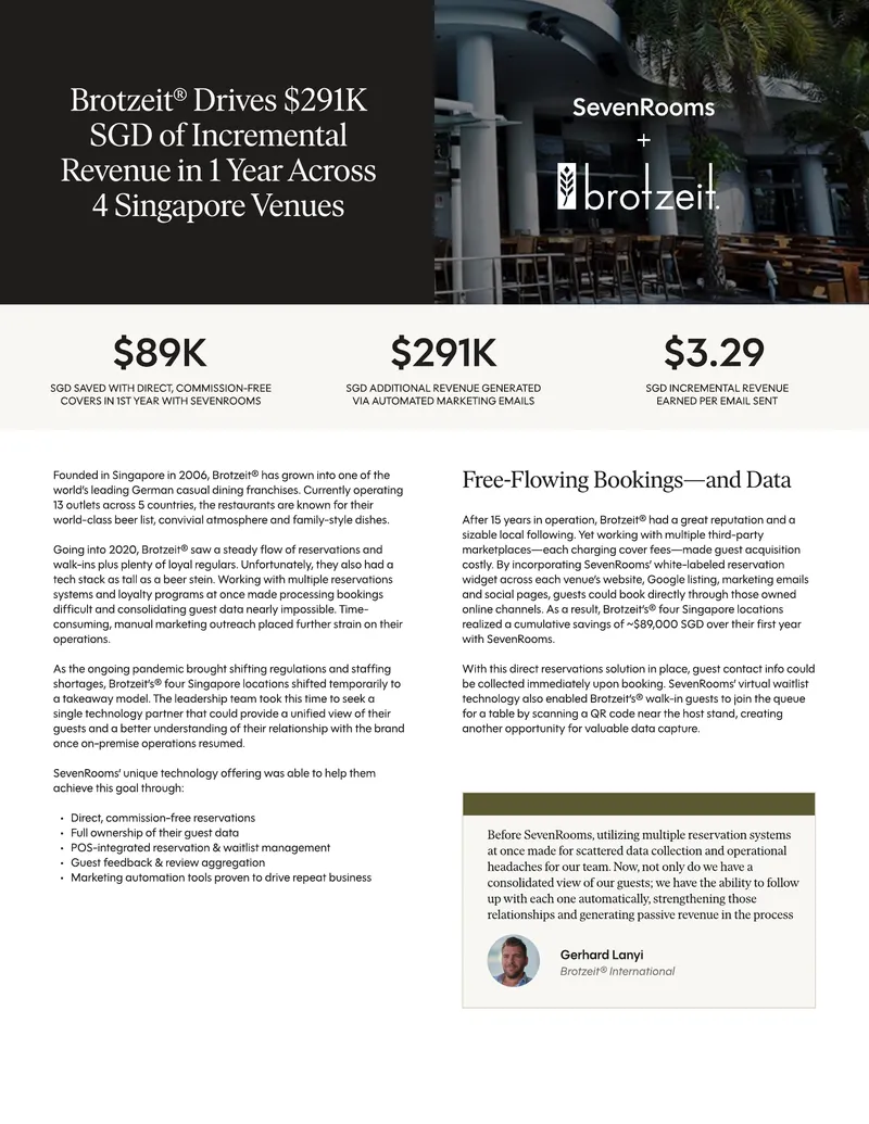 Brotzeit Revenue Growth Case Study with SevenRooms