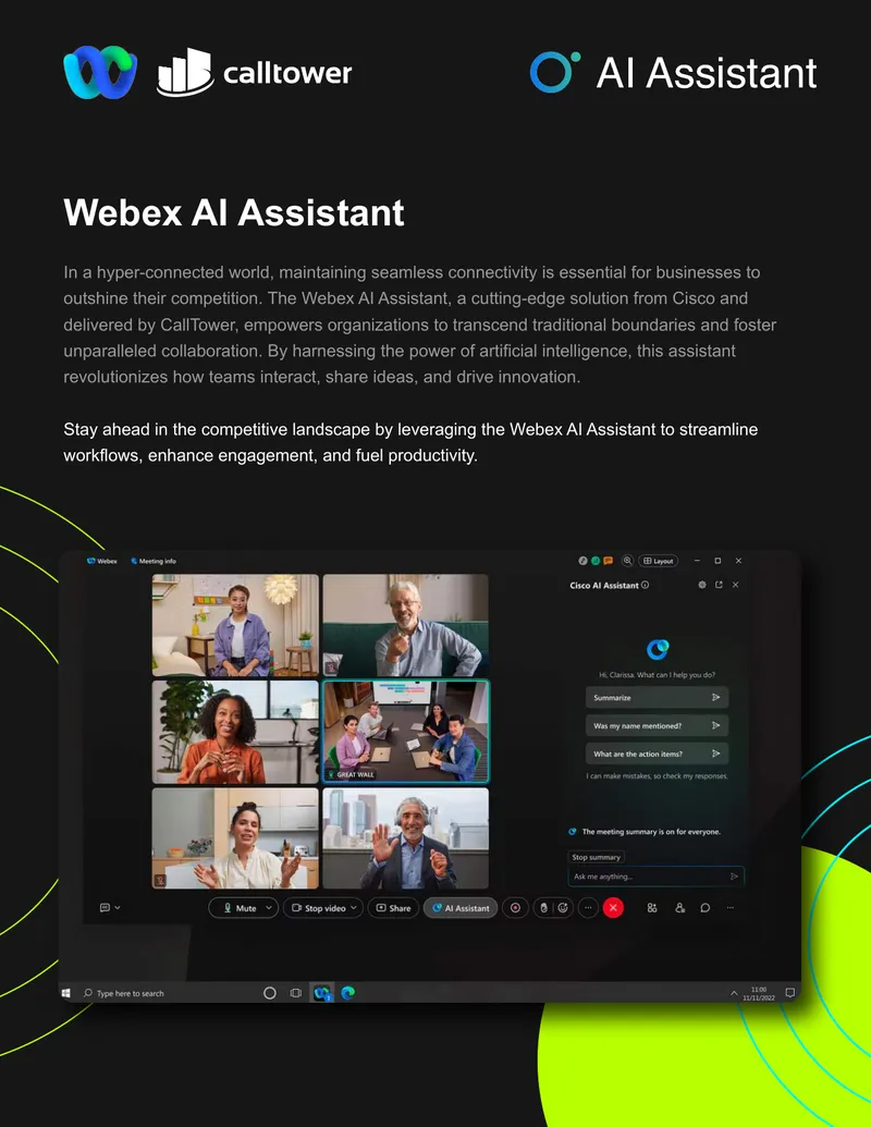 Webex AI Assistant Features and Capabilities