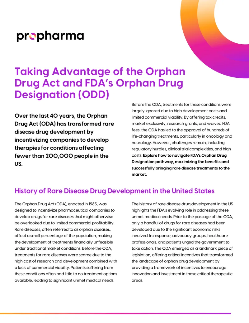 Navigating the Orphan Drug Act and FDA Designation