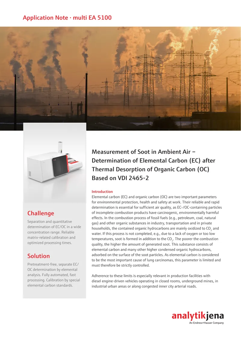 Determination of Elemental Carbon and Organic Carbon preview page 1