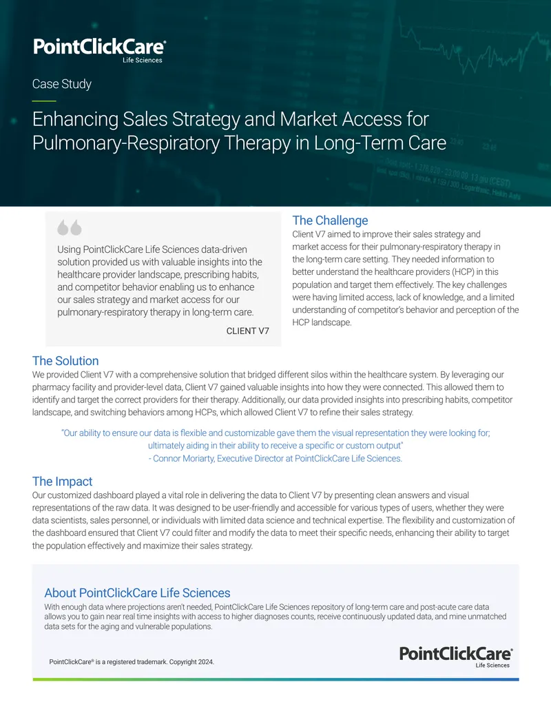 Enhancing Sales Strategy for Pulmonary-Respiratory Therapy