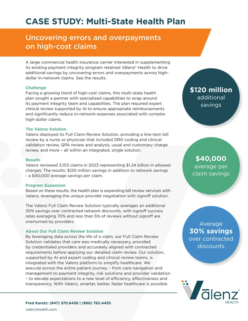 Multi-State Health Plan Payment Integrity Case Study