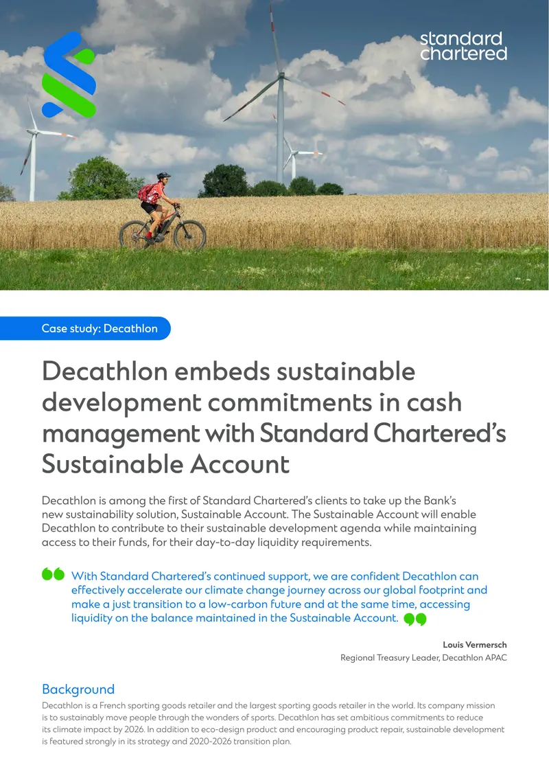 Decathlon's Sustainable Development Cash Management