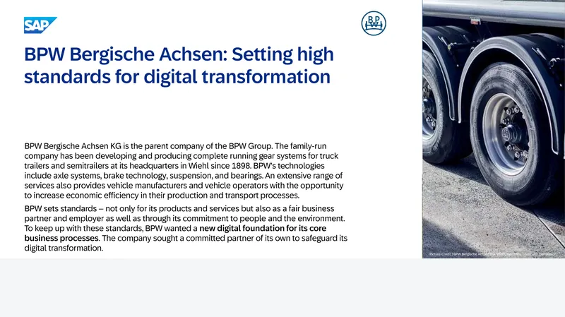 Digital Transformation Case Study of BPW Bergische Achsen