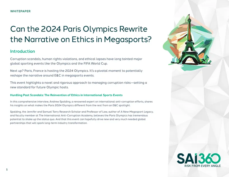 Ethics and Compliance in the 2024 Paris Olympics