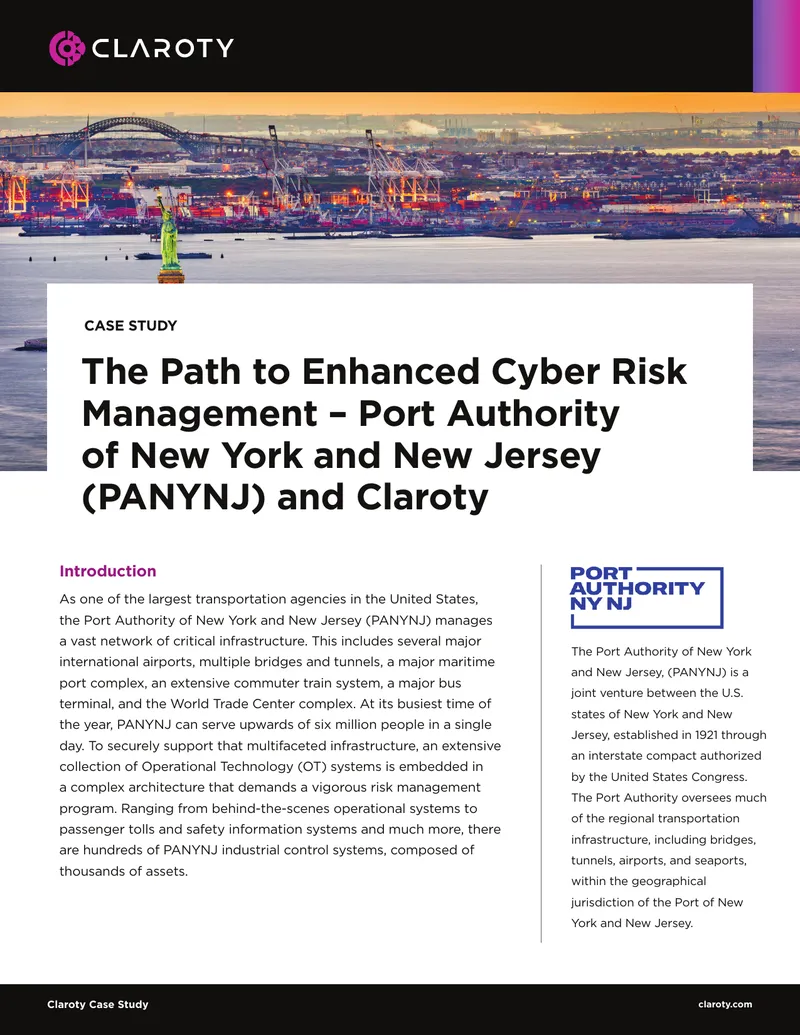 Cyber Risk Management Implementation at PANYNJ