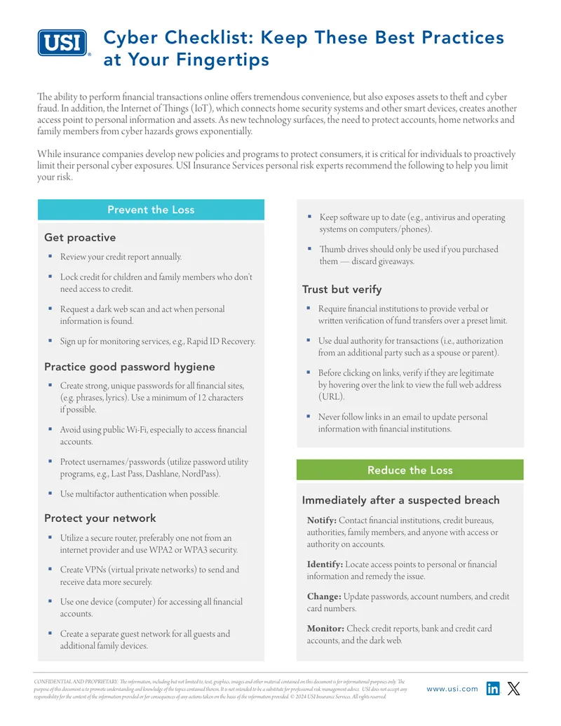 Cybersecurity Best Practices Checklist