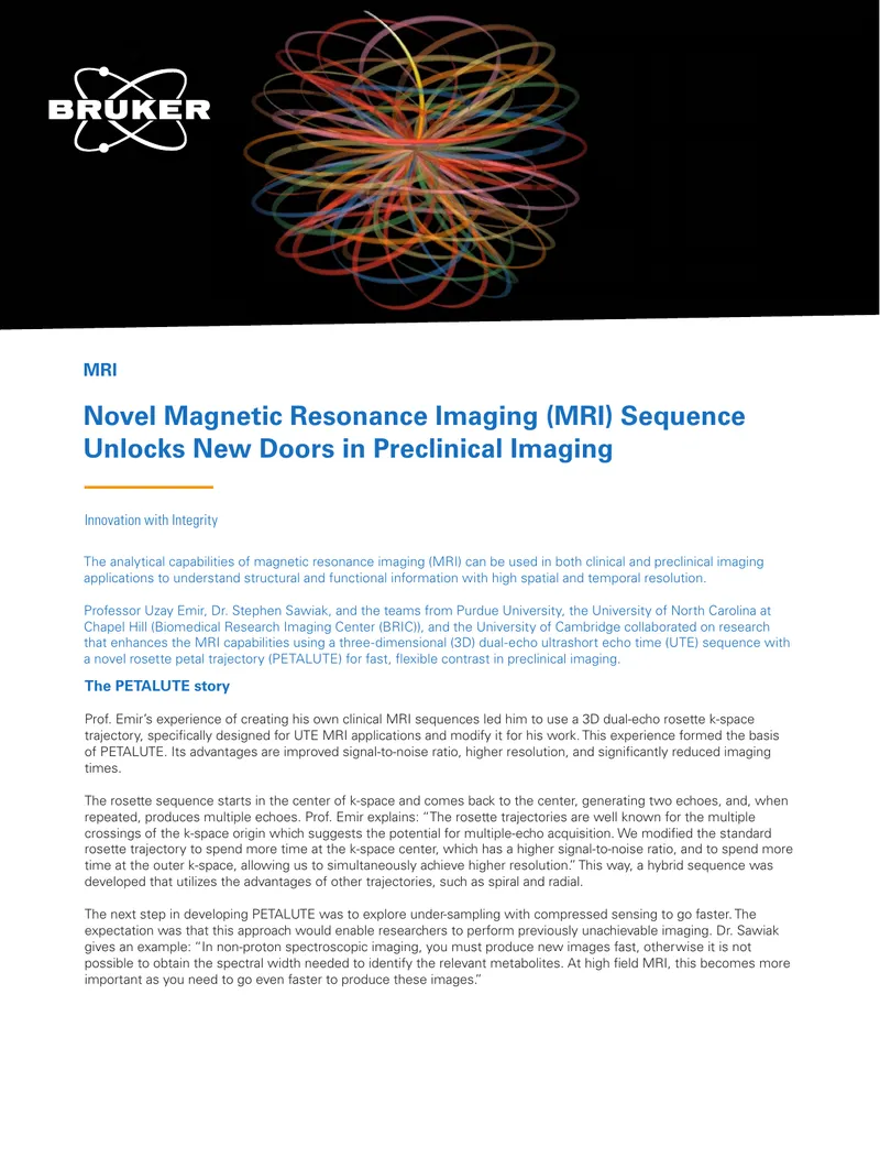 Advancements in Magnetic Resonance Imaging Techniques