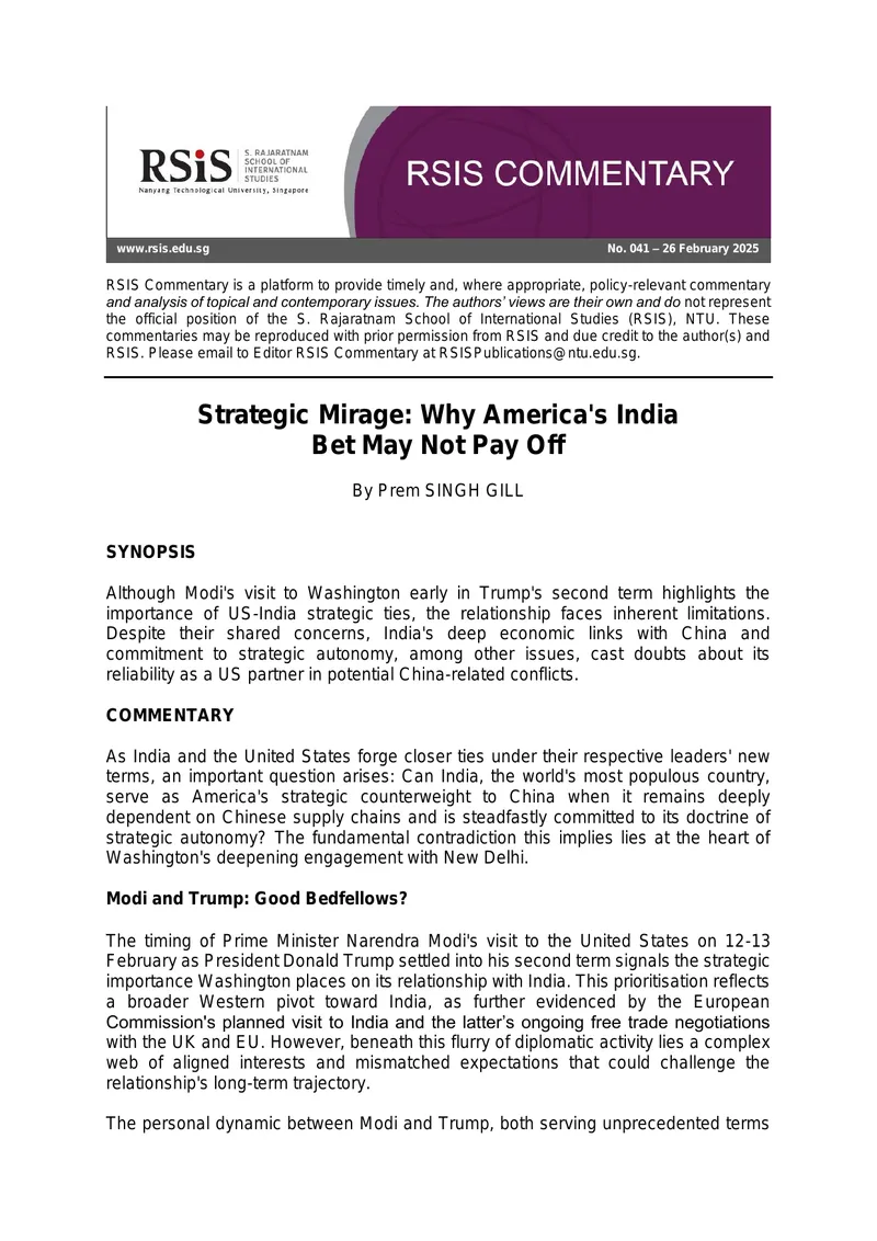 Strategic Mirage: America's India Bet Analysis