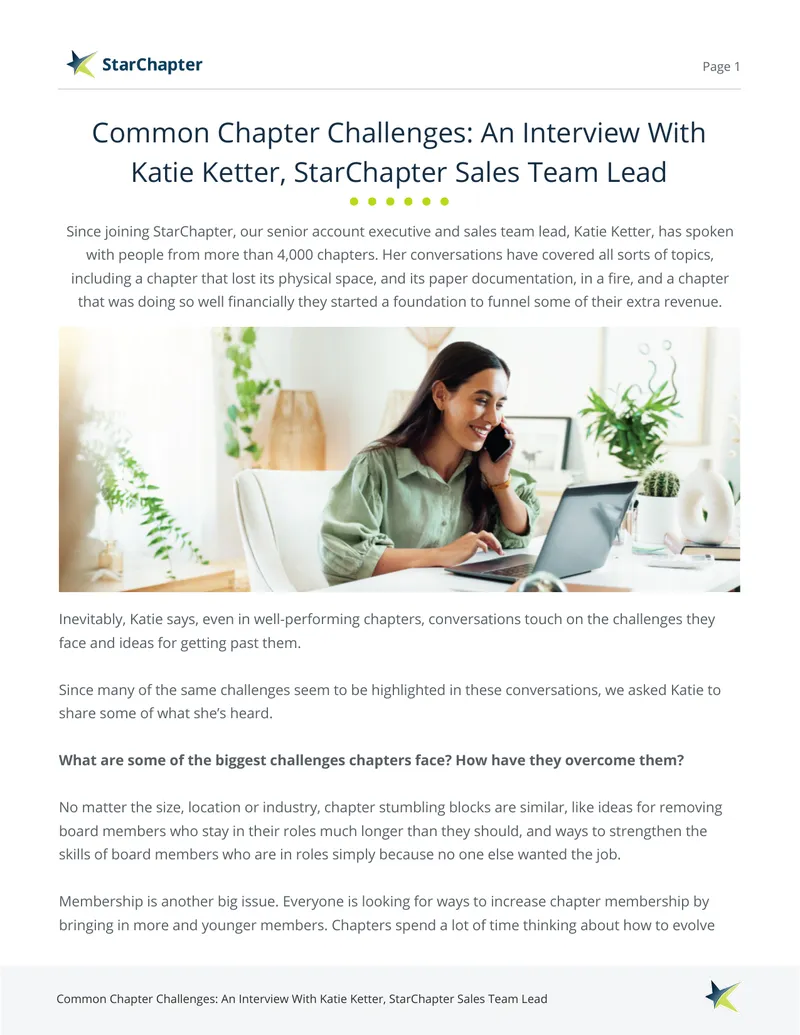 Common Chapter Challenges Interview with Katie Ketter