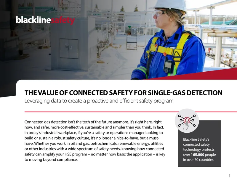 Connected Safety Solutions for Single-Gas Detection