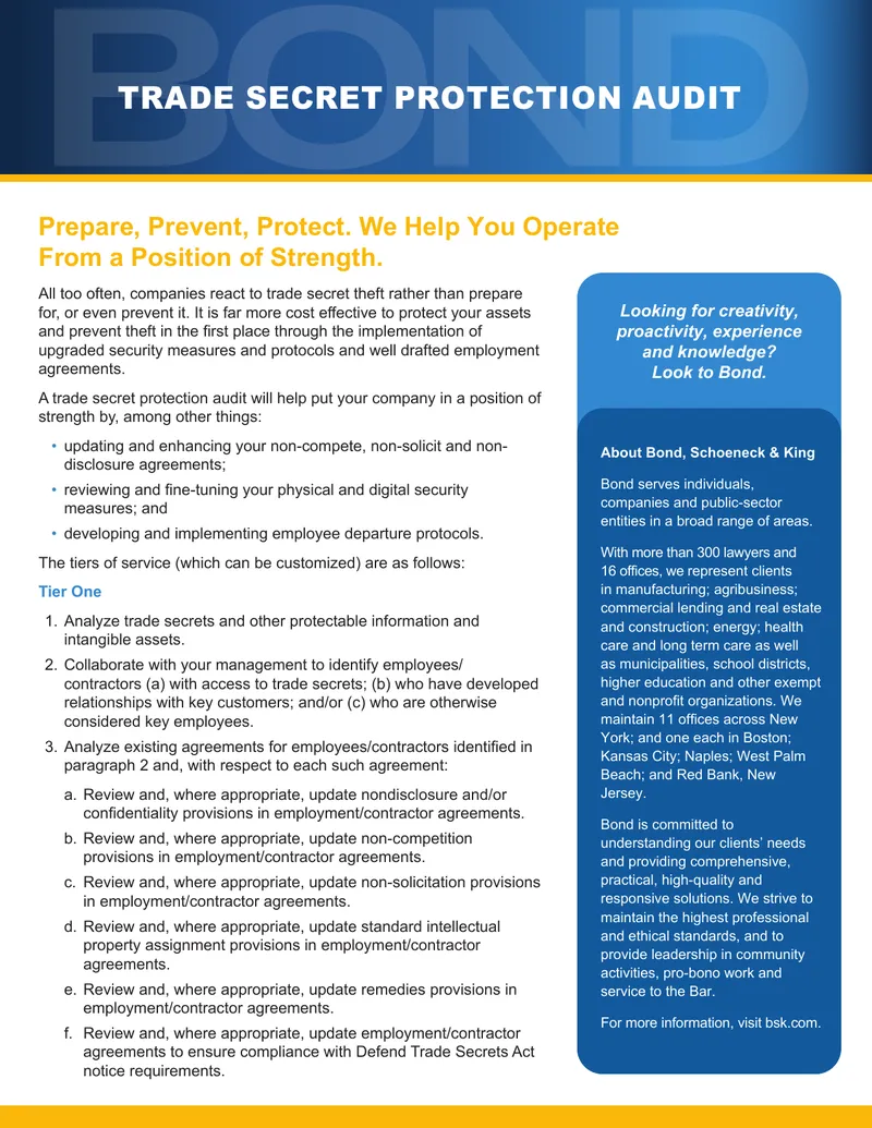 Trade Secret Protection Audit Framework