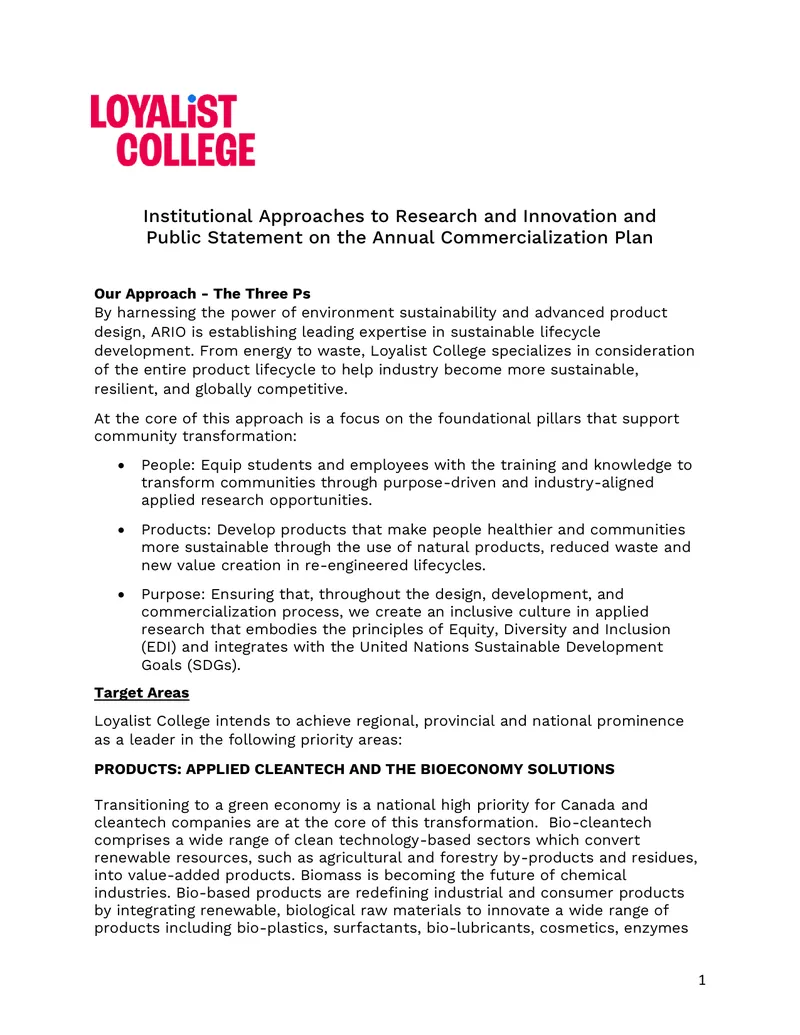 Institutional Approaches to Research and Innovation