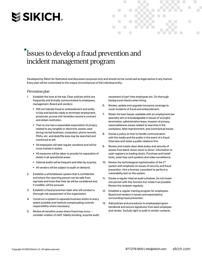 Fraud Prevention and Incident Management Program Guide